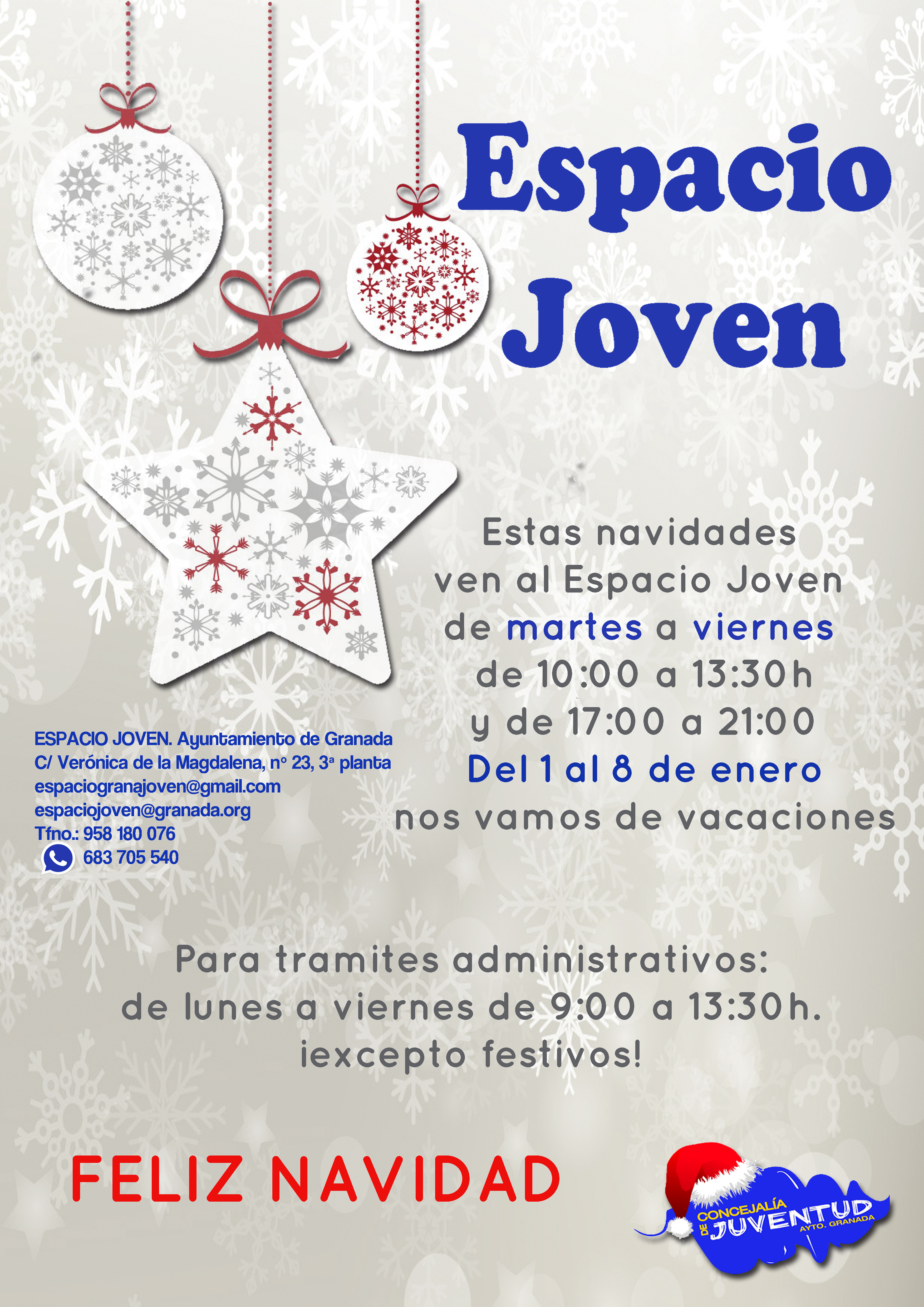 HORARIO ESPECIAL DE NAVIDAD